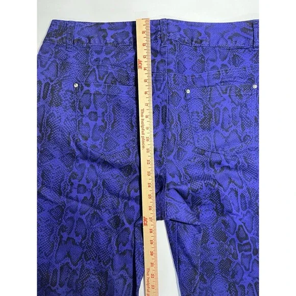 Lane Bryant Jeans Size 20 Leopard Animal Print Stretch Denim Purple - Picture 7 of 10